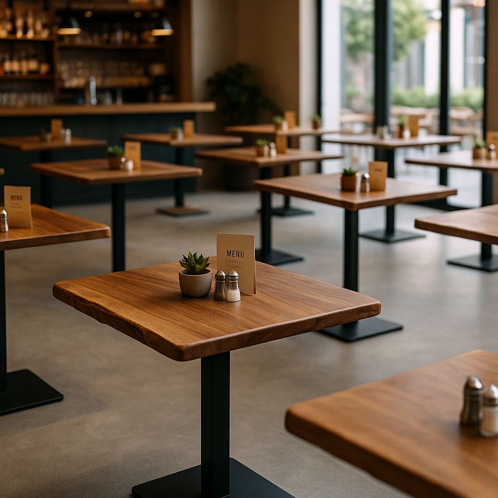 Gerçek Ağaç Ceviz Masa Paketi 120x120 Kare